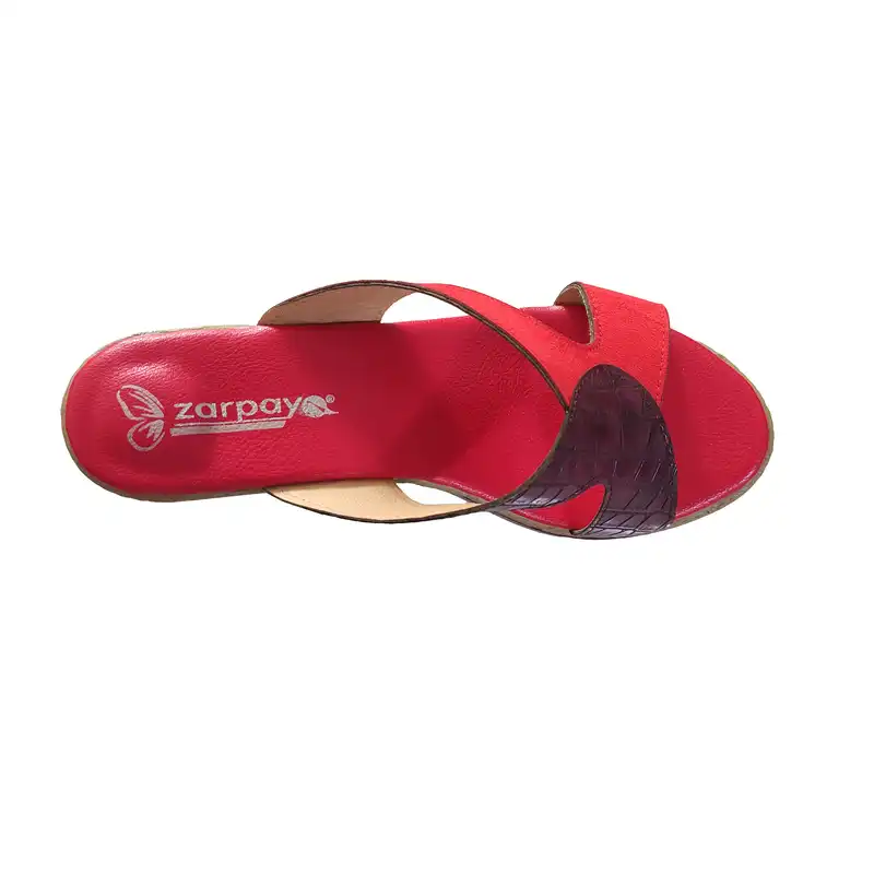 صندل زنانه زرپای مدل 584-2 رنگ زرشکی