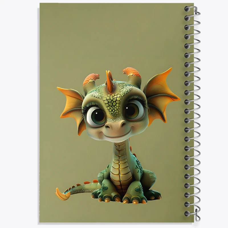 دفتر مشق 50 برگ خندالو طرح اژدهای بامزه کد N5512