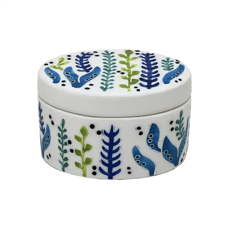 شکلات خوری سرامیکی طرح بیضی مدل گیاهان دریایی