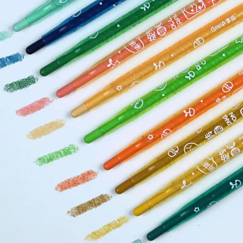 مداد شمعی 36 رنگ گرسپ مدل TWISTY ROLLING PASTEL طرح جوجه کیوت