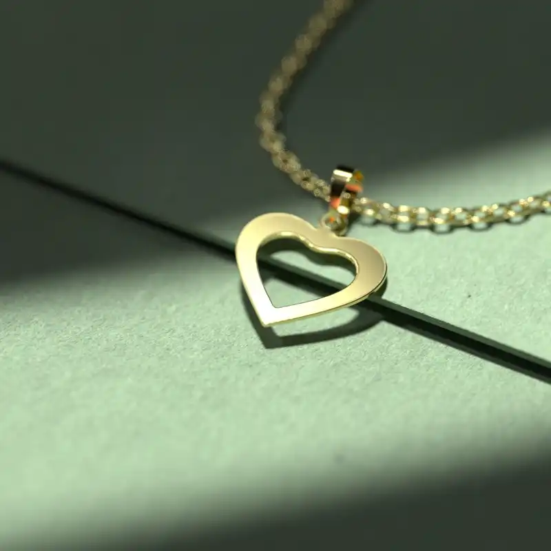 گردنبند طلا 18 عیار زنانه مدوپد مدل  طرح قلب کد R1269