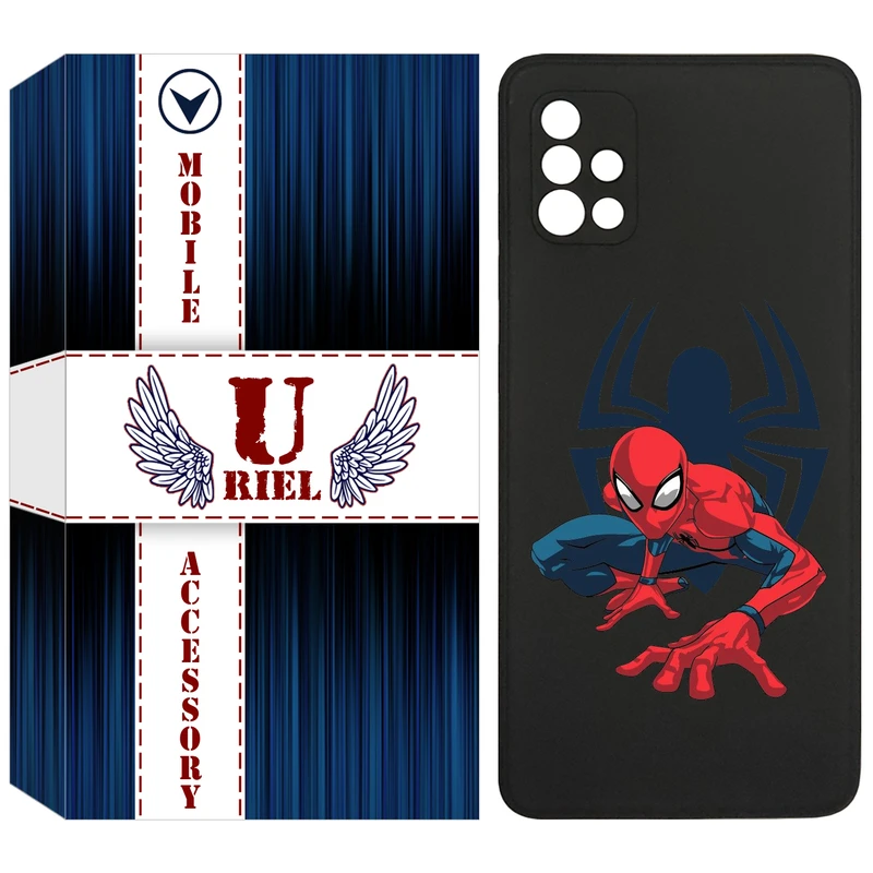 کاور یوریل قاب مدل KSH کد 75 طرح اسپایدرمن مناسب برای گوشی موبایل سامسونگ Galaxy A51