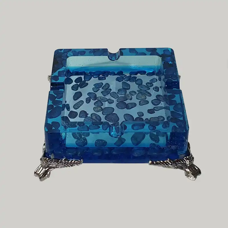 زیرسیگاری مدل پایه دار رزین و سنگ