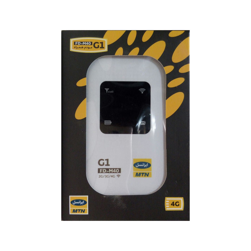مودم 4G قابل حمل ایرانسل مدل FD-m40 G1 به همراه بسته 70 گیگ سه ماهه