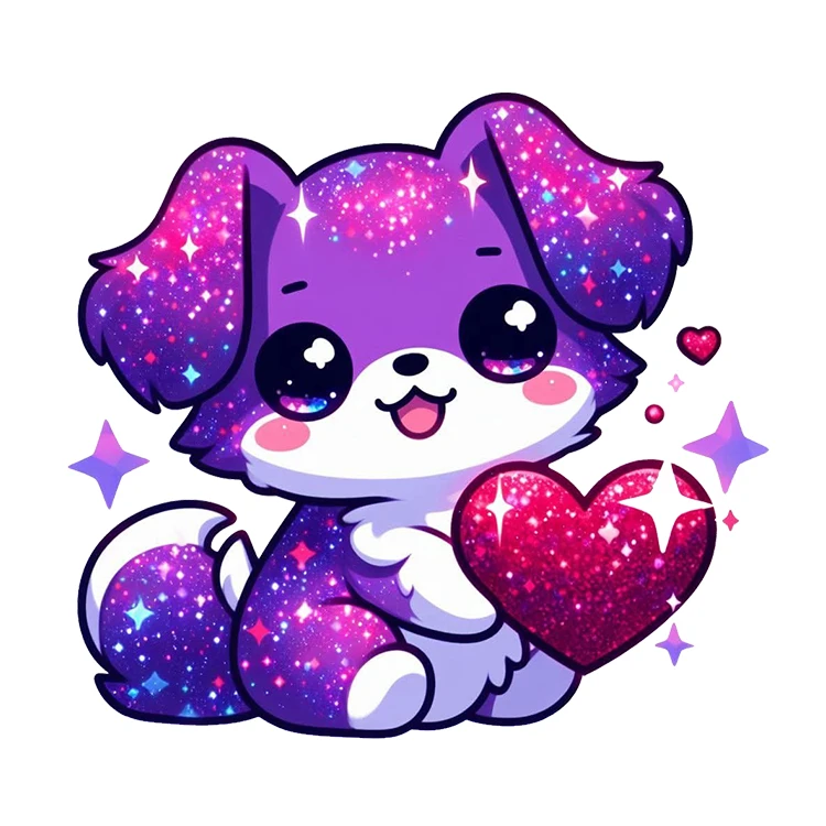 استیکر پارچه و لباس پاد آفرین مدل کارتونی طرح سگ کیوت فانتزی کد S2870