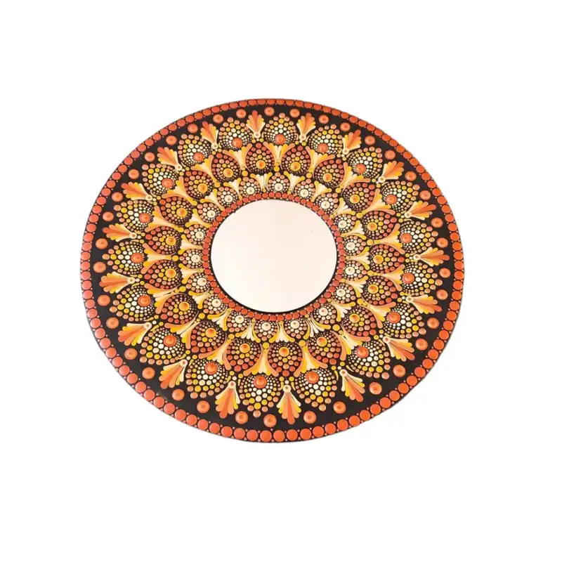 بشقاب دیوارکوب سفالی مدل دات ماندالا کد 830