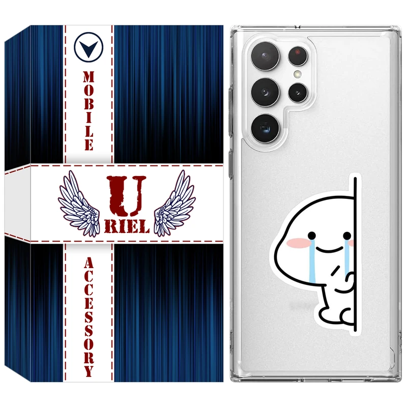 کاور یوریل مدل Clear کد 91 طرح اشک مناسب برای گوشی موبایل سامسونگ Galaxy S22 Ultra