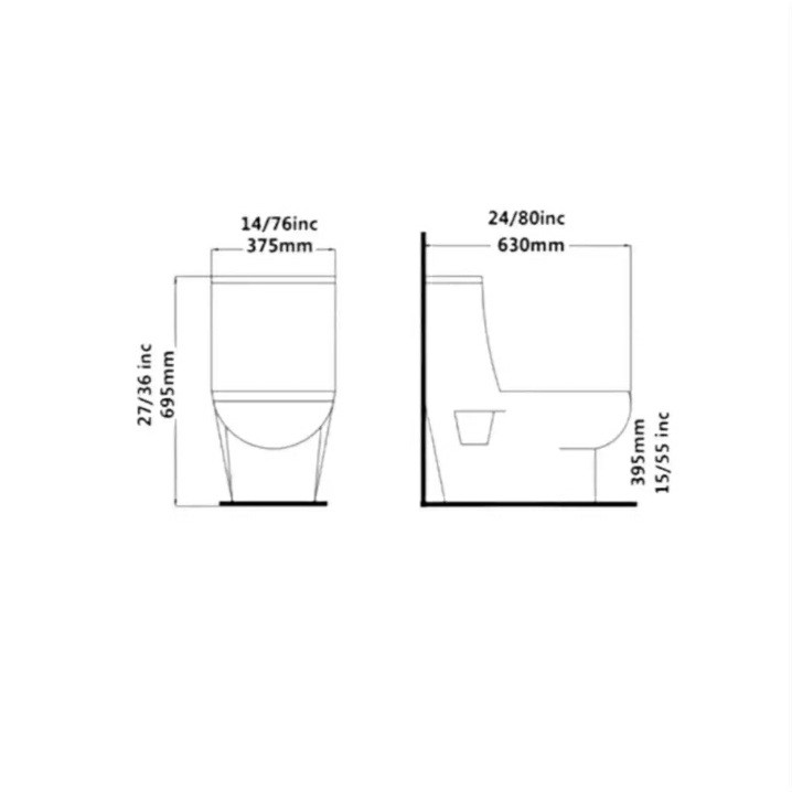 توالت فرنگی دو زمانه گاتریا مدل خودشوردار همراه با شیر خودشور