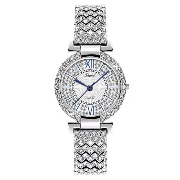 ساعت مچی عقربه ای زنانه مدل فول نگین لاکچری کد 22