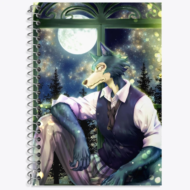 دفتر زبان 50 برگ خندالو مدل سه خط طرح لگوشی انیمه بیستارز کد 33459