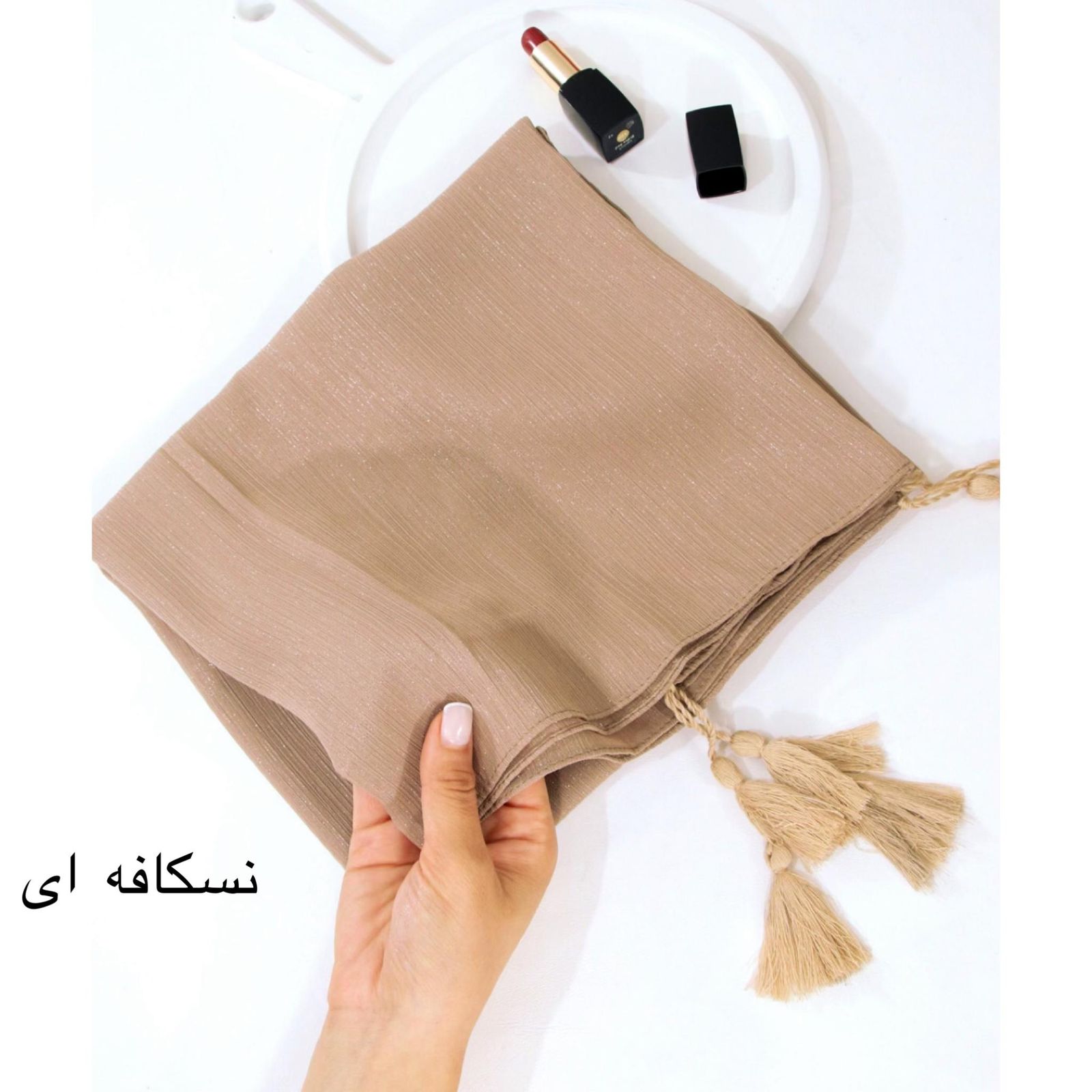 روسری زنانه مدل لمه قواره 140شاین دار کد ana-2422 -  - 3