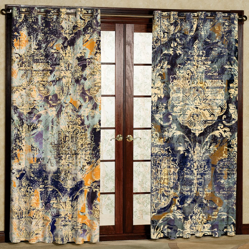 پرده مدل چاپی هازان طرح پتینه سایز 280x140 سانتی متر