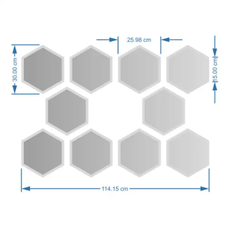 آینه مدل شش ضلعی
