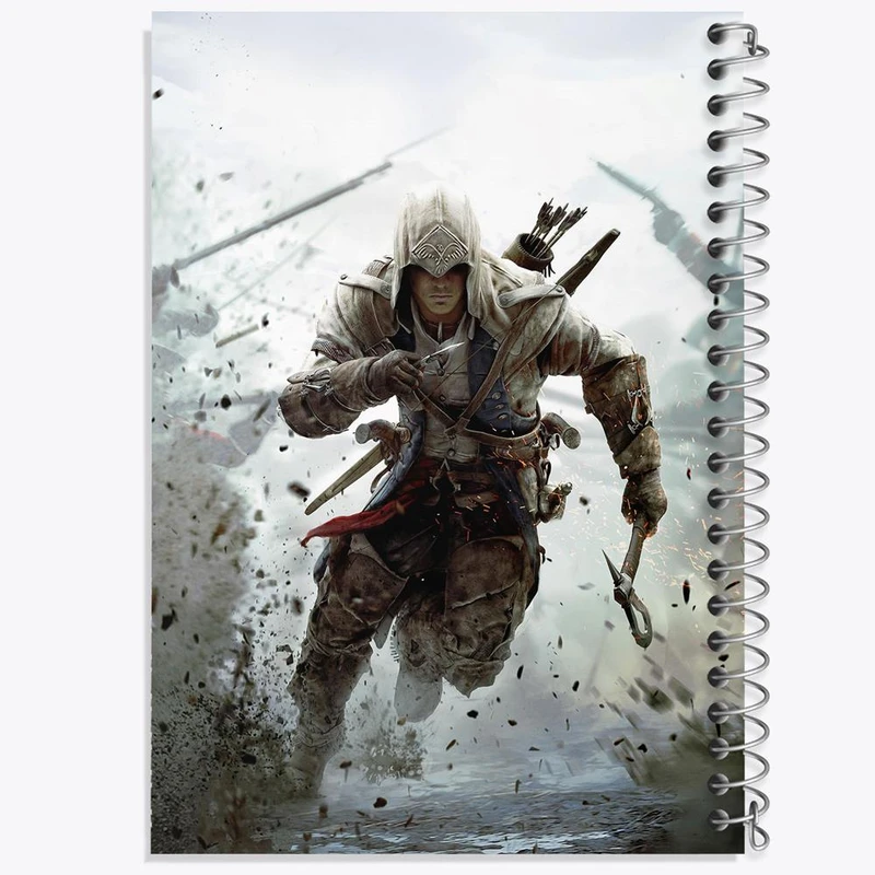 دفتر ژورنال نویسی 50 برگ خندالو مدل نقطه ای طرح بازی اساسینز کرید Assassins Creed کد 27895