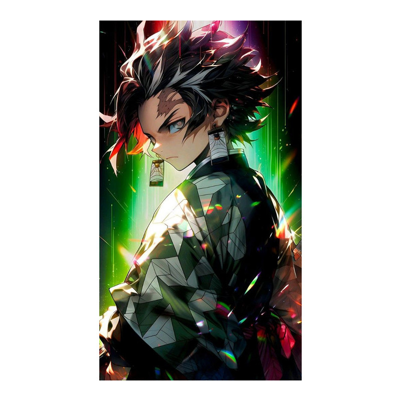 استیکر لپ تاپ و موبایل مدل انیمه طرح شیطان کش کامادو تانجیرو demon slayer kamado tanjiro کد 254