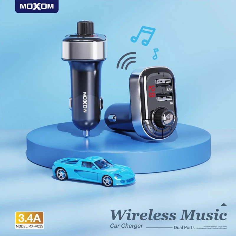 عکس شماره 7 : شارژر فندکی و پخش کننده اف ام خودرو موکسوم مدل mx-vc25