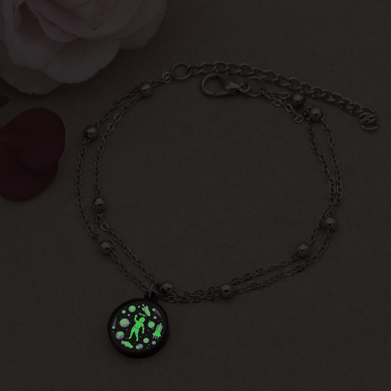 پابند زنانه ناکسیگو مدل شب تاب طرح فضانوردی کد LB7428