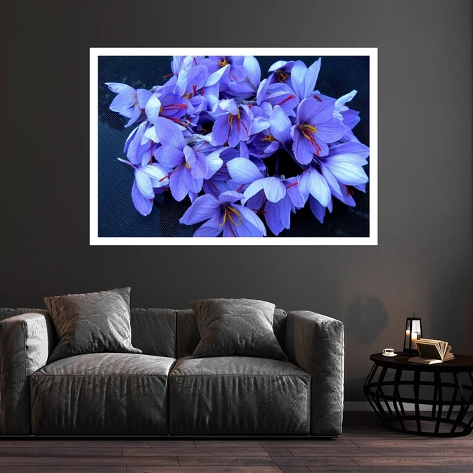 تابلو بکلیت طرح طبیعت و گل مدل قاب شاسی W-s8695