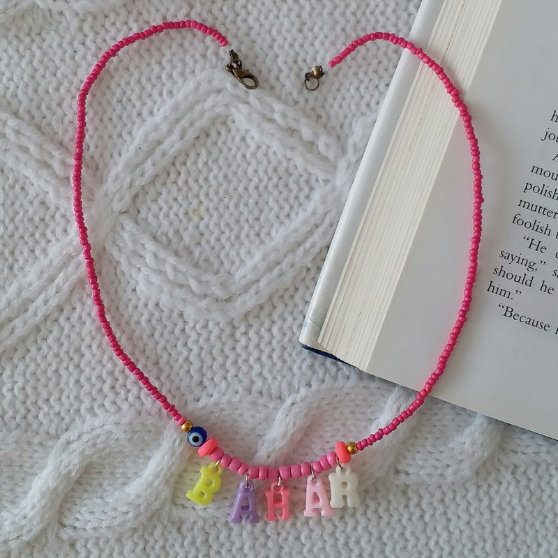 گردنبند دخترانه مدل تابستانی اسم بهار کد G238