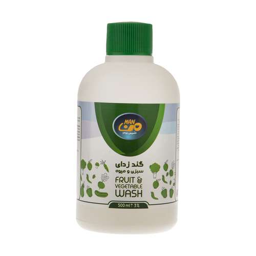 مایع ضدعفونی کننده میوه و سبزیجات من مدل WT حجم 500 میلی لیتر