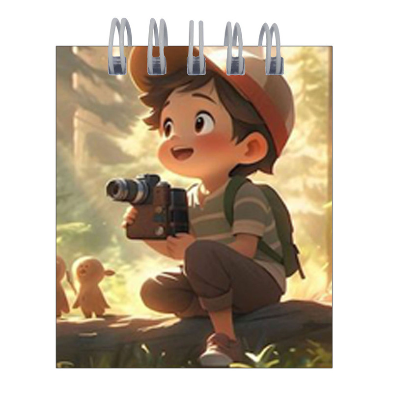 دفترچه یادداشت 50 برگ طرح پسر عکاس کد hc37 مجموعه 4 عددی