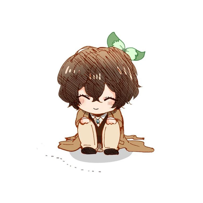 استیکر لپ تاپ و موبایل مدل انیمه طرح سگ‌های ولگرد بانگو اوسامو دازای Bungo Stray Dogs Osamu dazai کد 317