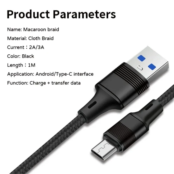 کابل تبدیل USB به USB_C مدل DRAGON FAST CHARGE 3A طول 1 متر عکس شماره 2