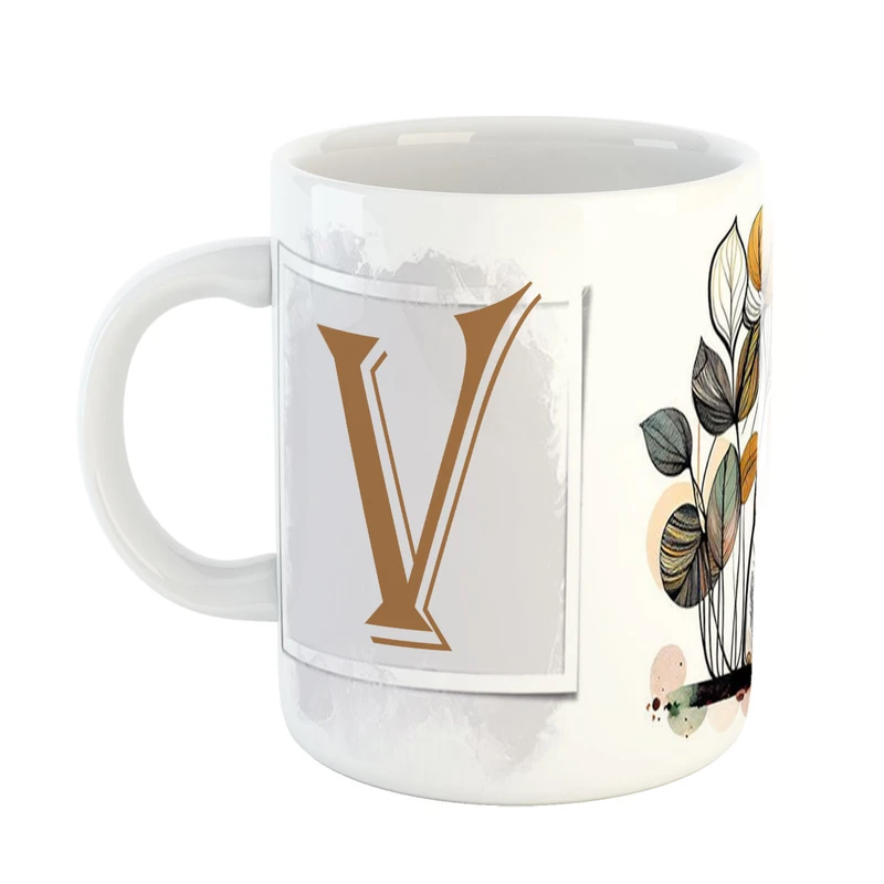 ماگ پاد افرین مدل فانتزی طرح حرف V کد 3