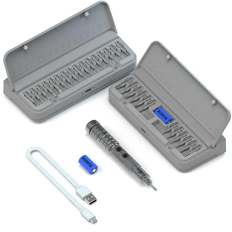 پیچ گوشتی شارژی و دستی الکترونیکی کرییشن اسپیس مدل CS0602A مجموعه 30 عددی