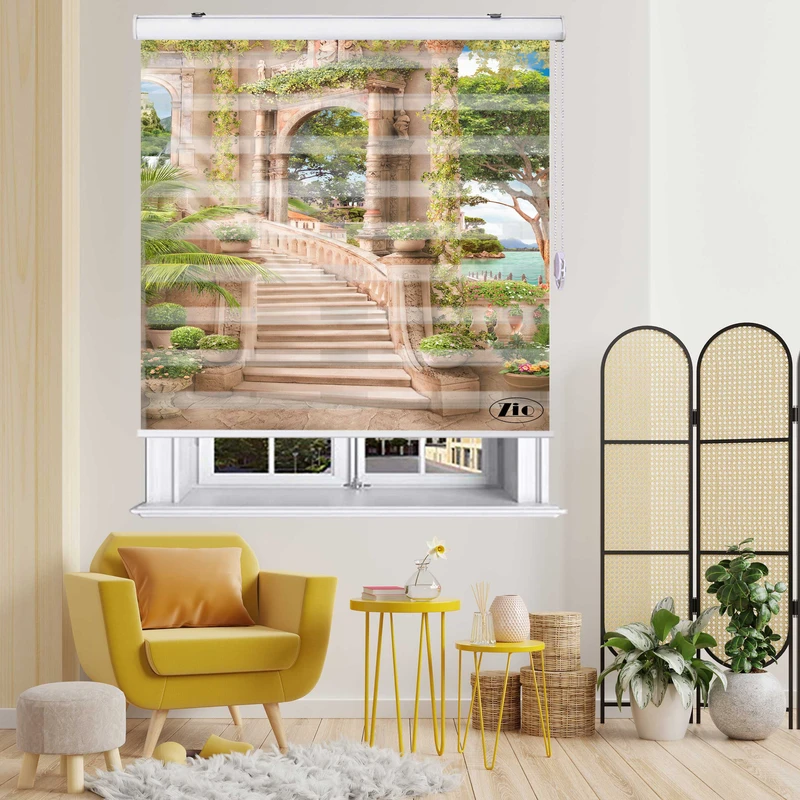  پرده زبرا زیو مدل L5007 سایز 150x280 سانتی متر