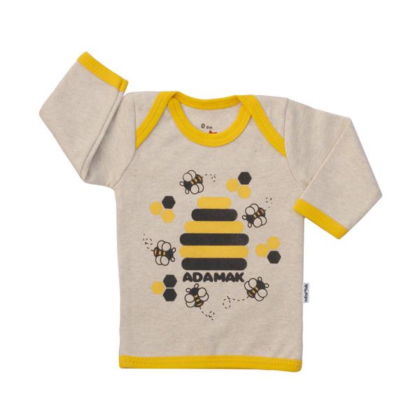 تی شرت آستین بلند نوزادی آدمک طرح زنبور -  - 1