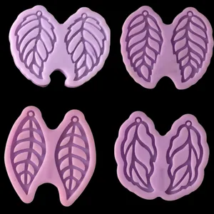 قالب رزین مدل کالکشن باغ پاییز طرح برگ مجموعه ۴ عددی