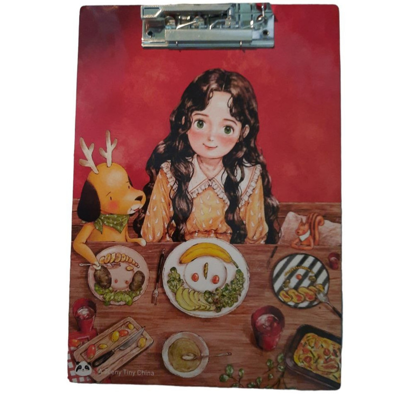 تخته شاسی مدل دختر و غذا سایز A4