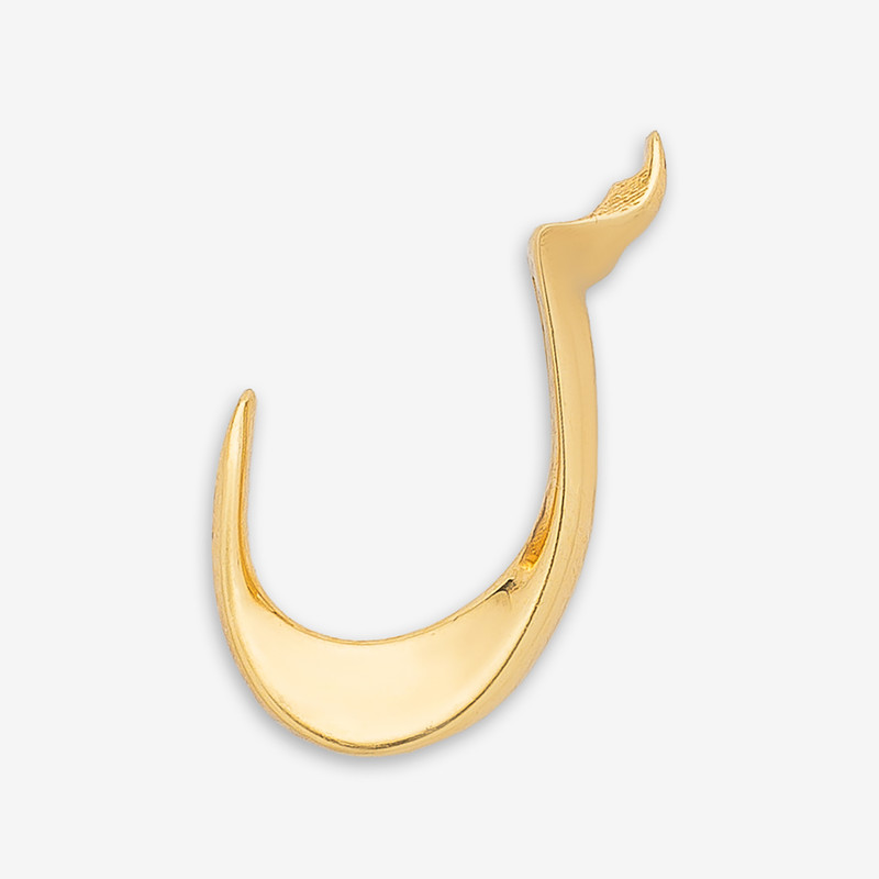 آویز گردنبند طلا 18 عیار زنانه جواهری راز طرح حرف س کد PE155-18