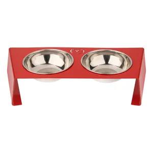 ظرف آب و غذا سگ و گربه طرح دو قلو مدل LA3