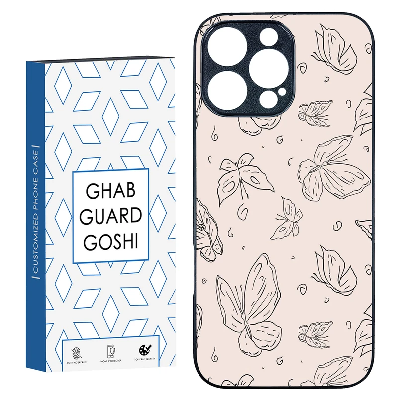 کاور قاب گارد گوشی طرح پروانه کد TPU-238 مناسب برای گوشی موبایل اپل Iphone 16 Pro Max