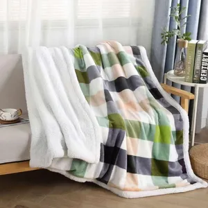پتو طرح چهارخانه سایز 220×200 سانتی متر