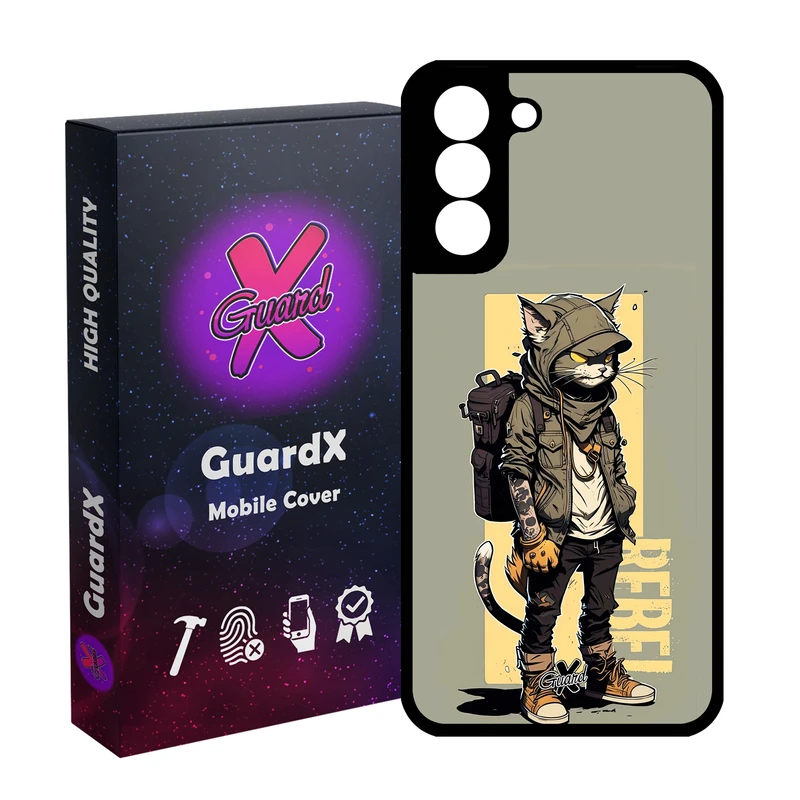 کاور گارد ایکس طرح گربه مدل Glass10612 مناسب برای گوشی موبایل سامسونگ Galaxy S21 FE