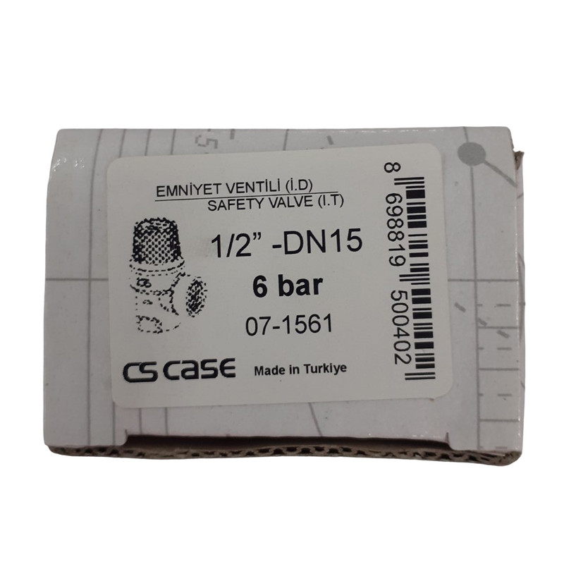 شیر اطمینان پکیج سی اس کیس مدل 6bar-1/2inch