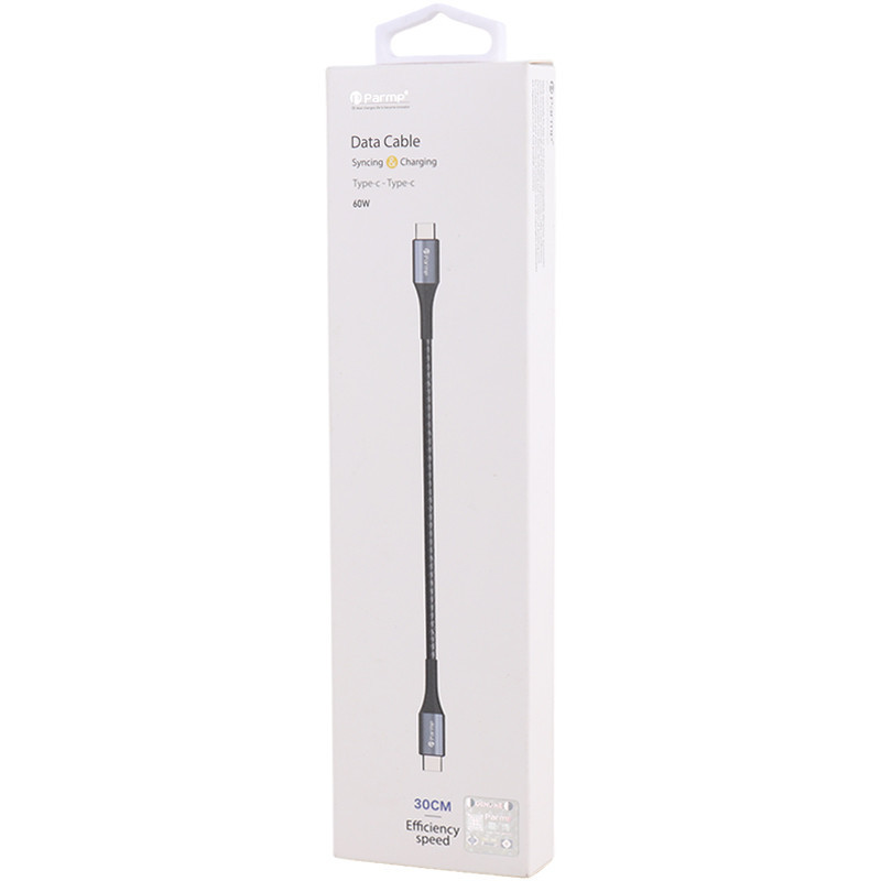 کابل USB-C پارمپ مدل Efficiency Speed 60W طول 0.3 متر