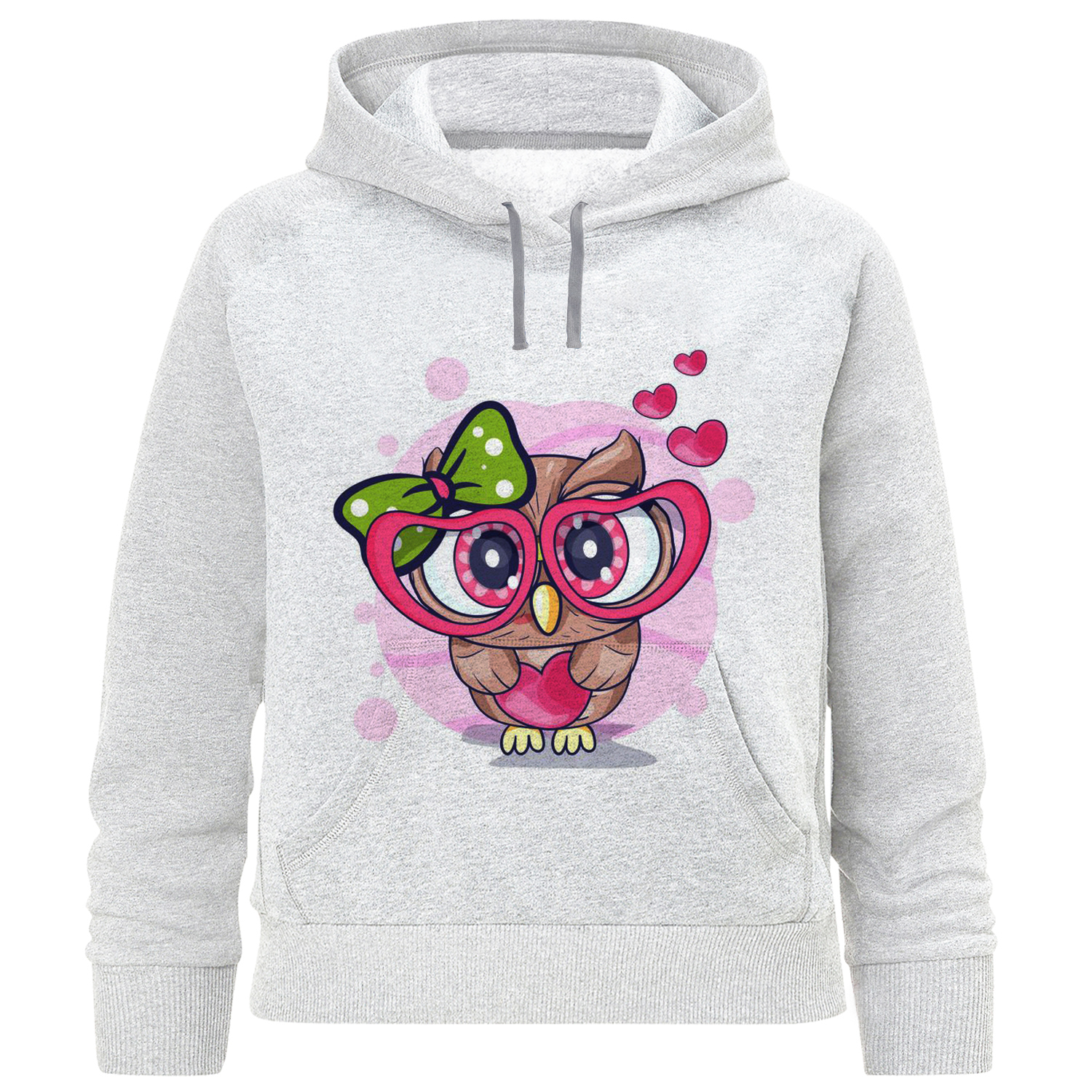 هودی دخترانه مدل جغد عینکی F799