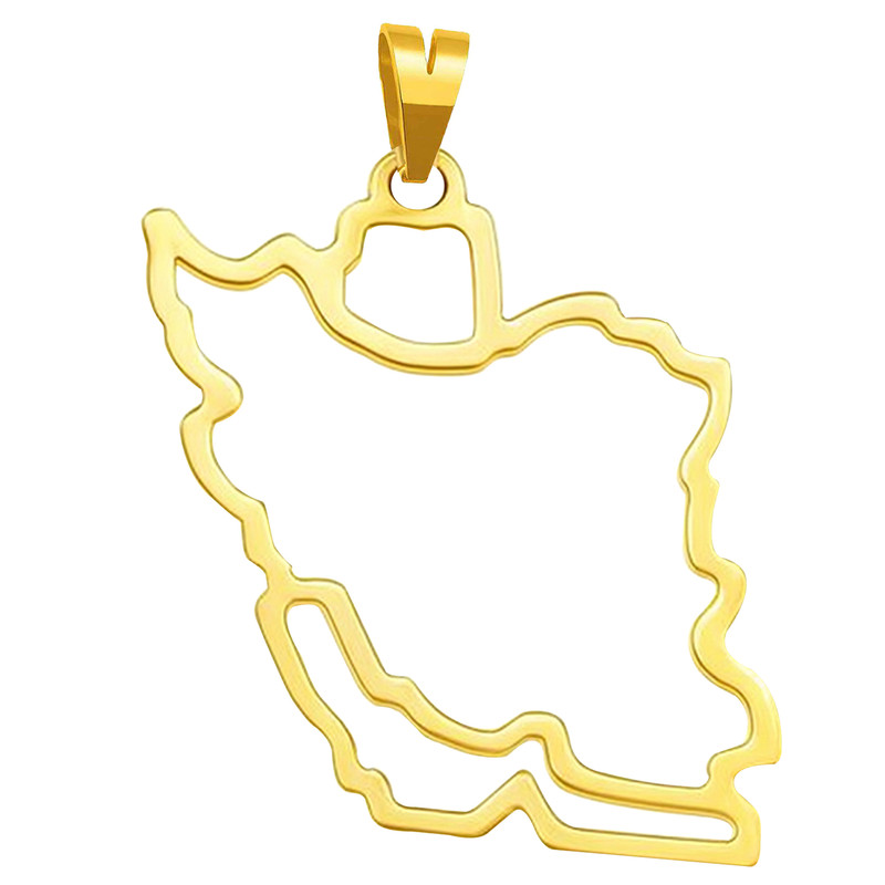 آویز گردنبند طلا 18 عیار زنانه گالری صادقی طرح ایران آویز گردنبند طلا 18 عیار زنانه گالری صادقی طرح ایران