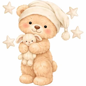 استیکر دیواری کودک راتیانا مدل sleepy teddy