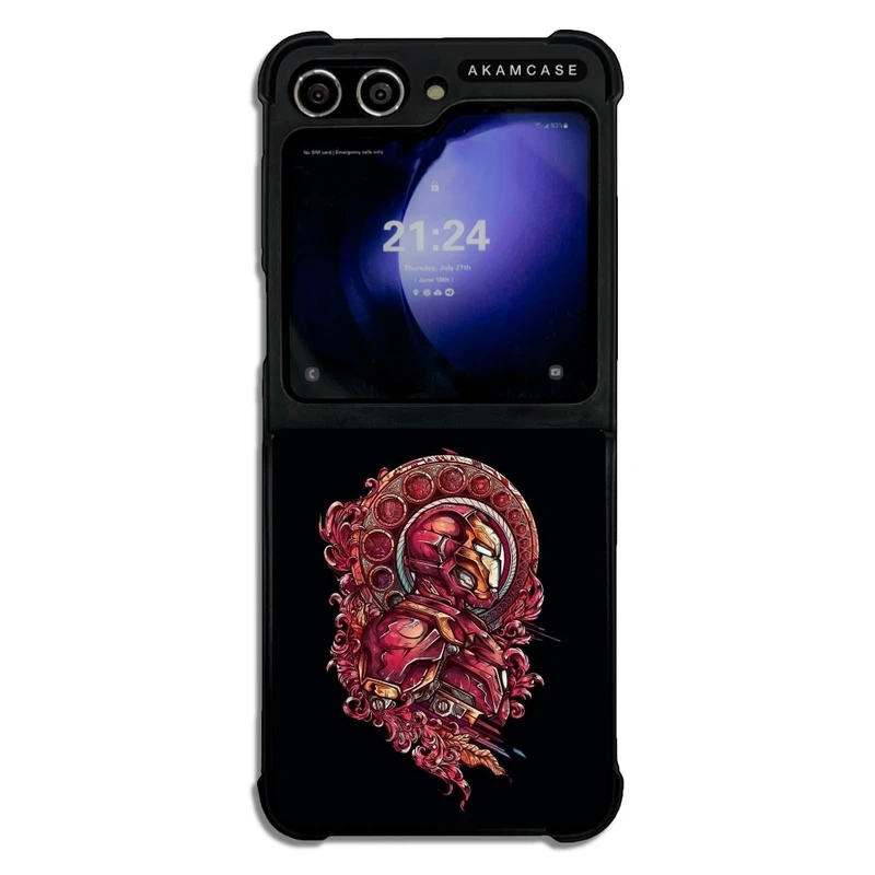 کاور آکام مدل AMC-WSGZFLIP5-IRON MAN8 مناسب برای گوشی موبایل سامسونگ Galaxy Z Flip 5
