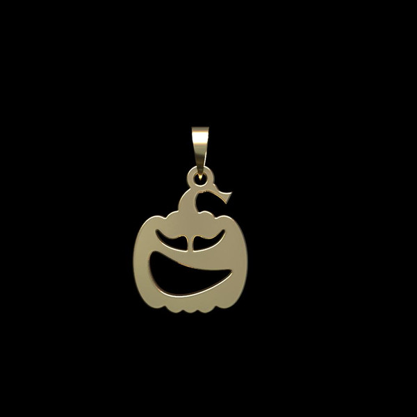 آویز گردنبند طلا 18 عیار زنانه مدوپد مدل کدو هالووین کد PA1-10401