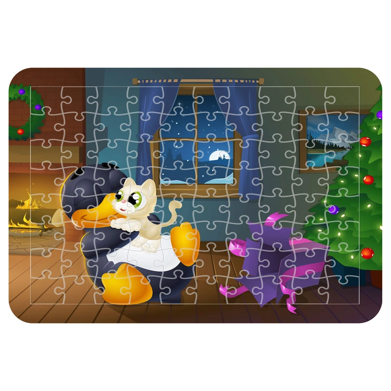 پازل 54 تکه مدل CHB1607 طرح انیمیشن لینوکس پنگوئن