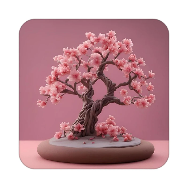 زیر لیوانی کاکتی طرح گل مدل mp15927