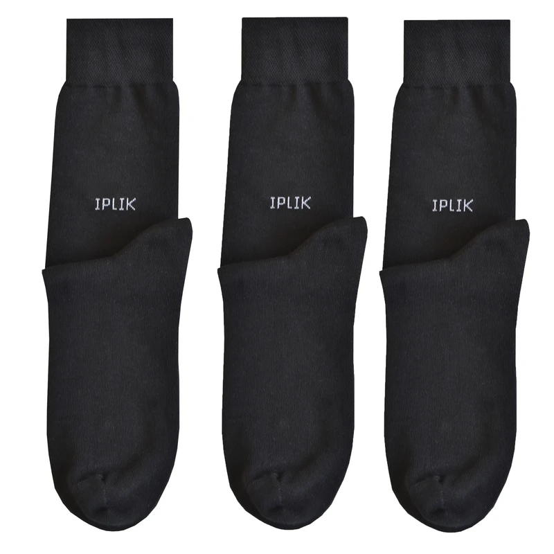 جوراب ساق بلند مردانه ایپلیک کد MMP بسته 3 عددی