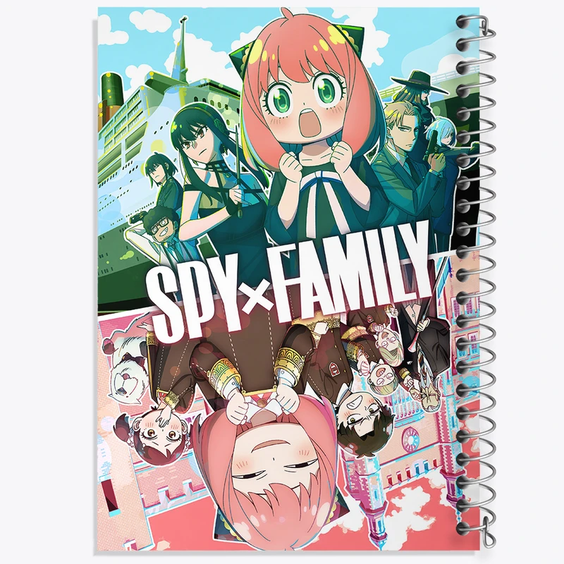 دفتر ژورنال نویسی 50 برگ خندالو مدل نقطه ای طرح انیمه اسپای ایکس فمیلی (Spy x Family) کد N4271