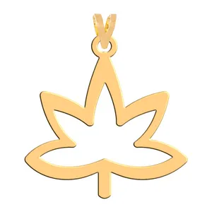 آویز گردنبند طلا 18 عیار زنانه فرشته مدل برگ WNL-000245